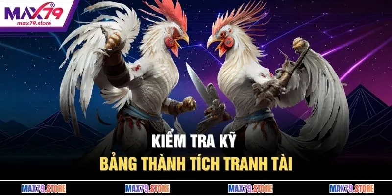 Kiểm tra kỹ bảng thành tích tranh tài